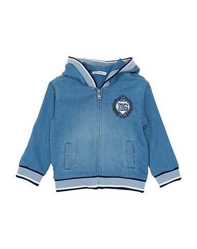 DOLCE&GABBANA Sweatshirt Pastel blue 87% Cotton, 11% Polyester, 2% Elastane, Viscose