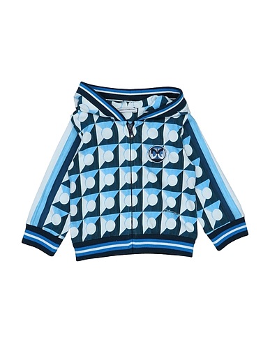 DOLCE&GABBANA Hooded sweatshirt Sky blue 100% Cotton, Polyester, Elastane