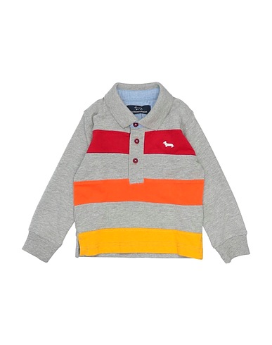 HARMONT & BLAINE Polo shirt Grey 90% Cotton, 10% Viscose