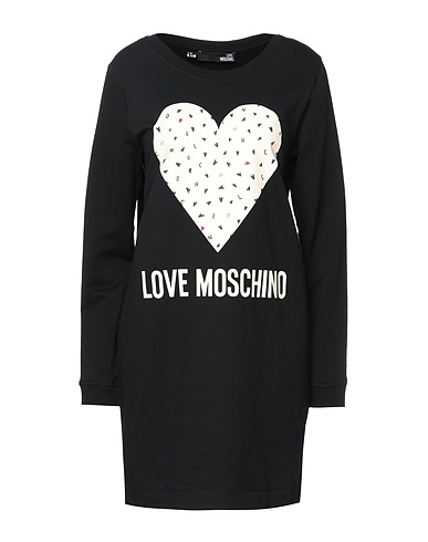 LOVE MOSCHINO ミニワンピース・ドレス ブラック コットン 95% / ポリウレタン 5%