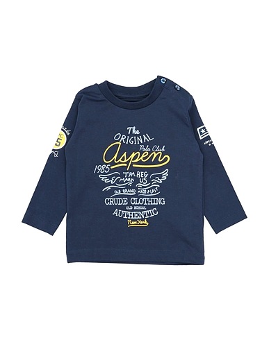 ASPEN POLO CLUB T-shirt Midnight blue 95% Cotton, 5% Elastane