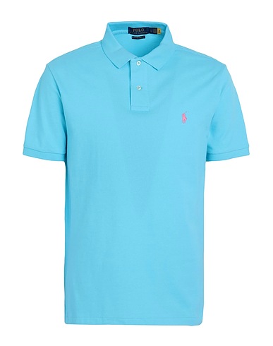 POLO RALPH LAUREN Polo shirt Turquoise 100% Cotton