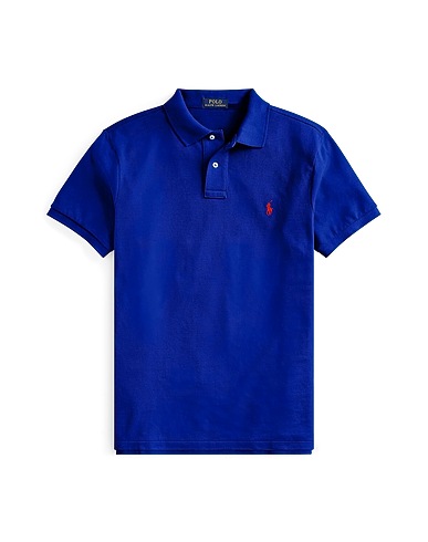 POLO RALPH LAUREN Polo shirt Slate blue 100% Cotton