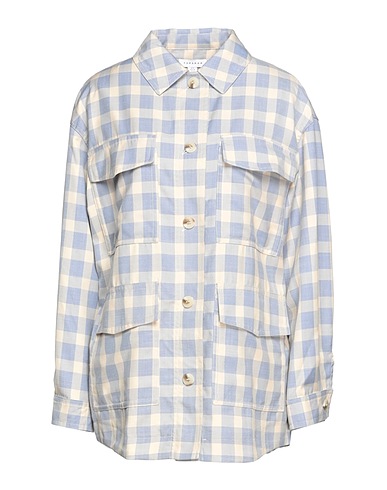 TOPSHOP Checked shirt Beige 64% Polyester, 36% Rayon