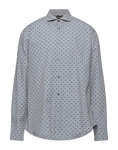 EMPORIO ARMANI Camicia fantasia Grigio 100% Cotone