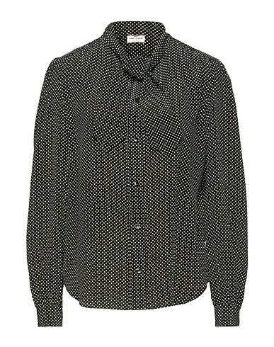 SAINT LAURENT Patterned shirts & blouses Black 100% Silk