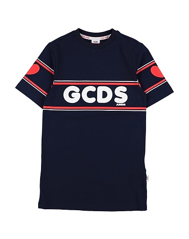 GCDS MINI Dress Midnight blue 95% Cotton, 5% Elastane
