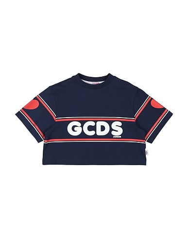 GCDS MINI T-shirt Midnight blue 95% Cotton, 5% Elastane