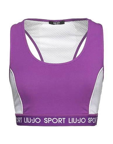 LIU •JO Top Morado 90% Algodón, 10% Elastán, Poliéster