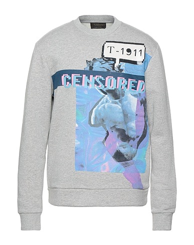 TRUSSARDI Sweatshirt Grey 100% Cotton, Elastane