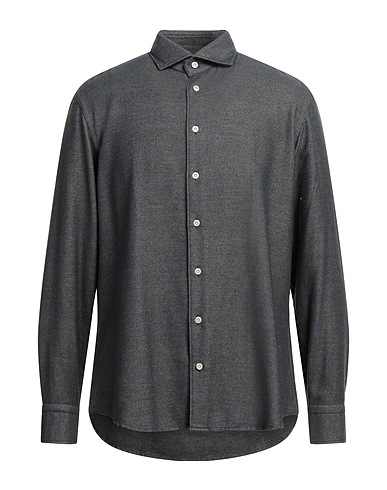 BASTONCINO Solid colour shirt Lead 100% Cotton