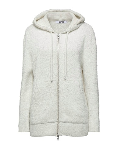 GRIFONI Hooded sweatshirt Ivory 80% Cotton, 15% Polyamide, 5% Elastane