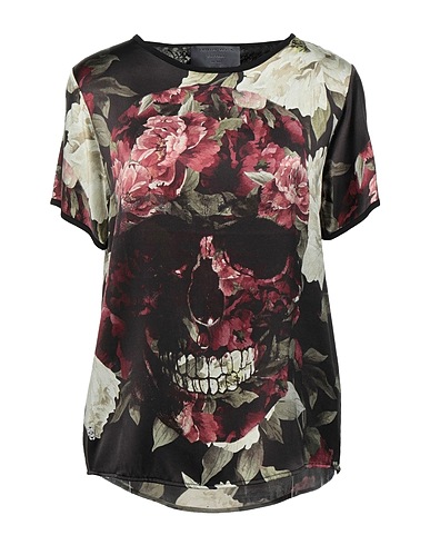 PHILIPP PLEIN Top Black 96% Silk, 4% Elastane