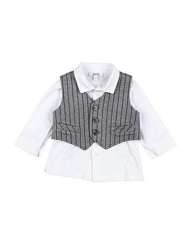 ALETTA Patterned shirt White 94% Cotton, 6% Elastane