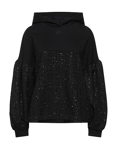 KARL LAGERFELD Hooded sweatshirt Black 90% Cotton, 10% Polyester