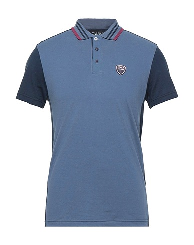 EA7 Polo shirt Slate blue 100% Cotton