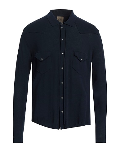 RAKKÌ WEAR Camicia tinta unita Blu navy 100% Cotone Makò