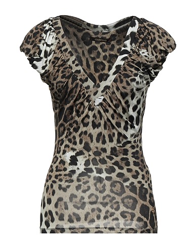 ROBERTO CAVALLI T-shirt Khaki 94% Viscose, 6% Elastane