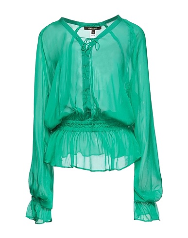 ROBERTO CAVALLI Silk top Green 100% Silk