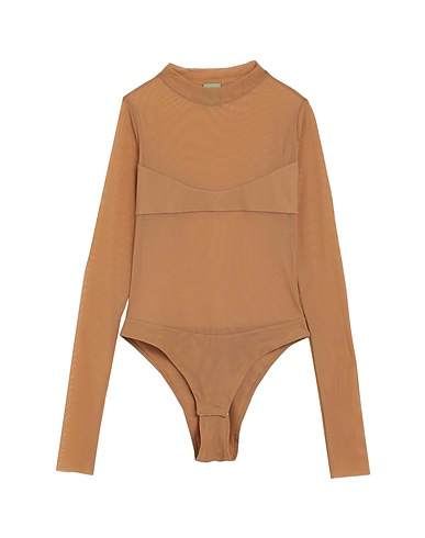 NOT AFTER TEN TOPWEAR Cammello 92% Poliammide, 8% Elastan