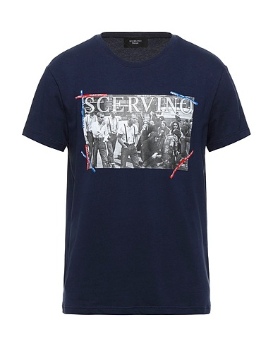 ERMANNO SCERVINO T-shirt Midnight blue 95% Cotton, 5% Elastane