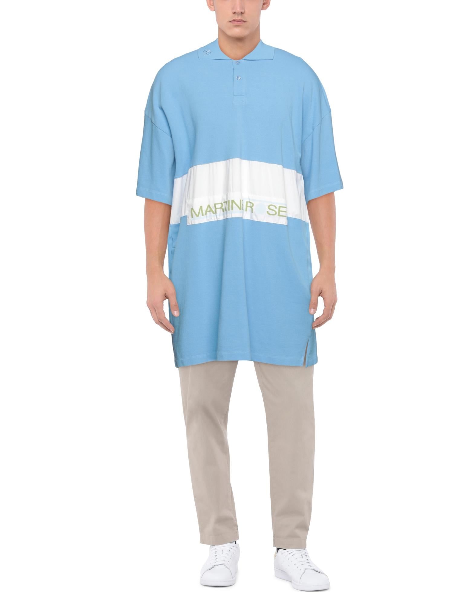 MARTINE ROSE Tシャツ＆トップス | ポロシャツ パステルブルー メンズ