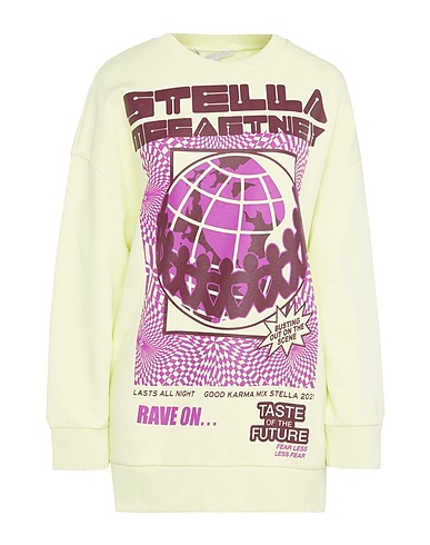 STELLA McCARTNEY Felpa Giallo pastello 100% Cotone