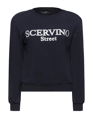SCERVINO Felpa Blu notte 95% Cotone, 5% Elastan