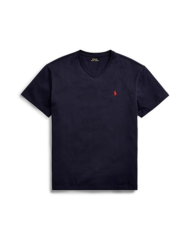 POLO RALPH LAUREN ベーシックTシャツ CLASSIC FIT JERSEY V-NECK T-SHIRT
 ミッドナイトブルー コットン 100%