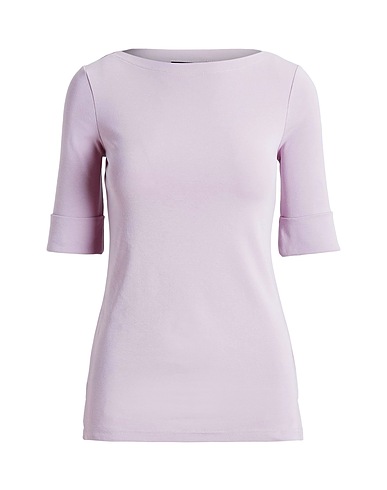 LAUREN RALPH LAUREN Basic T-shirt COTTON BOATNECK TOP
 Lilac 94% Cotton, 6% Elastane
