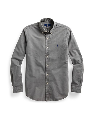 POLO RALPH LAUREN Solid colour shirt Grey 100% Cotton