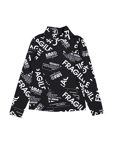 MM6 MAISON MARGIELA T-shirt Black 90% Cotton, 10% Elastane