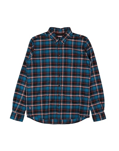 SUN 68 Patterned shirt Pastel blue 100% Cotton