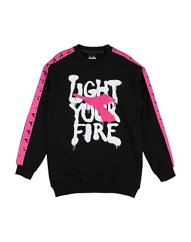 DIADORA Sudadera Negro 100% Algodón
