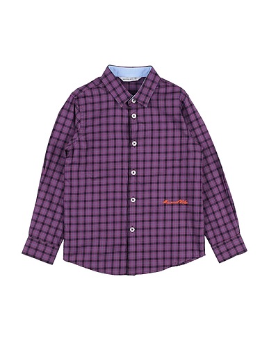 MANUEL RITZ Patterned shirts & blouses Purple 100% Cotton