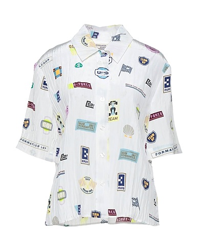 BAUM UND PFERDGARTEN Patterned shirts & blouses White 82% Viscose, 18% Polyamide