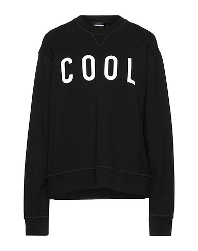 DSQUARED2 Sweatshirt Schwarz 100% Baumwolle, Elastan
