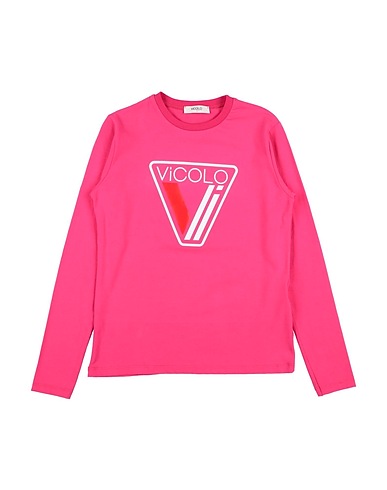 VICOLO T-shirt Fucsia 90% Cotone, 10% Elastan