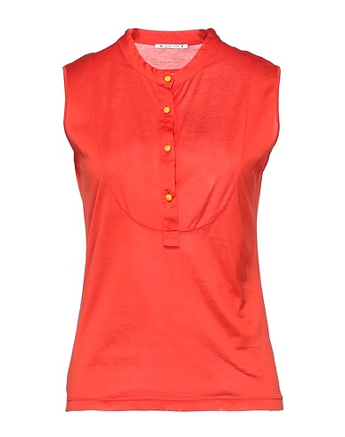 JACOB COHЁN Top Arancione 100% Cotone