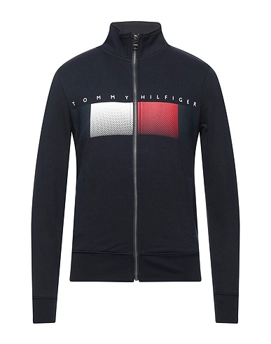 TOMMY HILFIGER 트레이닝 상의 미드나잇 블루 100% 코튼