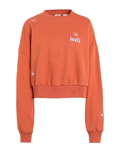 LEVI'S Sweatshirt GRAPHIC CROP PRISM CREW
 Apricot 100% Cotton