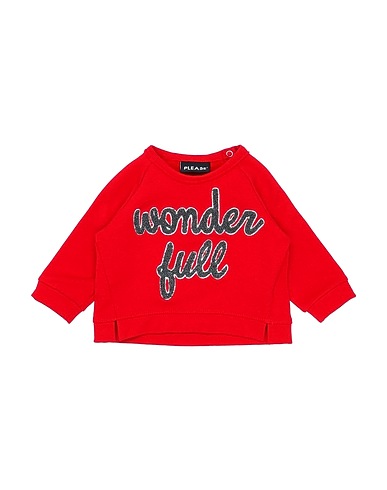 PLEASE Sweatshirt Red 95% Cotton, 5% Elastane