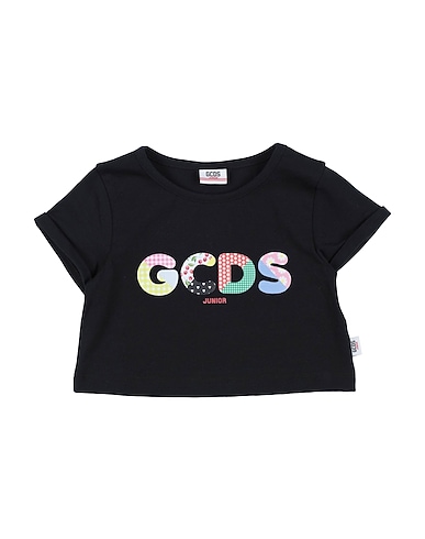 GCDS MINI T-shirt NERO 95% Cotton, 5% Elastane