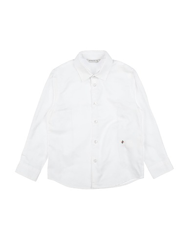 MANUEL RITZ Solid colour shirt White 100% Cotton