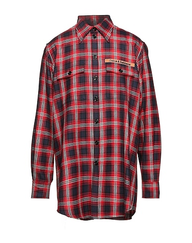 DOLCE&GABBANA Checked shirt Red 100% Virgin Wool