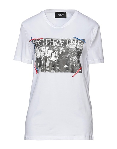 SCERVINO T-shirt White 95% Cotton, 5% Elastane