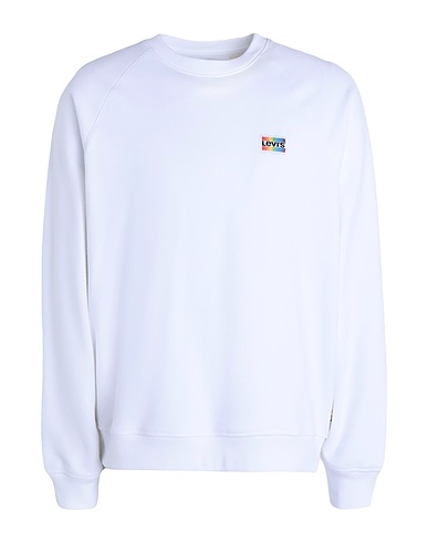 LEVI'S Sweatshirt RELAXED RAGLAN CREWNECK
 White 100% Cotton