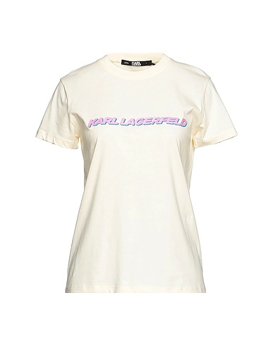 KARL LAGERFELD T-shirt Avorio 100% Cotone organico