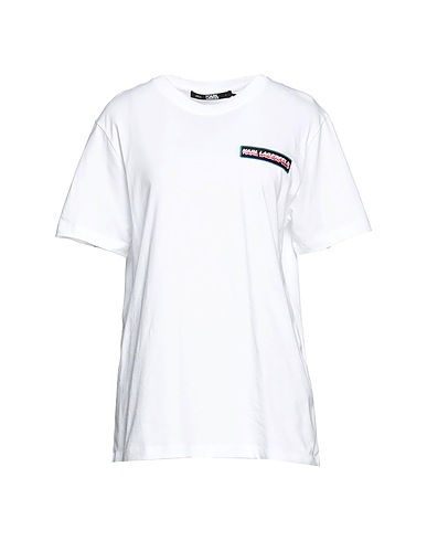 KARL LAGERFELD ベーシックTシャツ ホワイト オーガニックコットン 100%