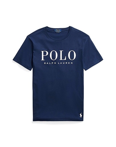 POLO RALPH LAUREN T-shirt CUSTOM SLIM FIT LOGO JERSEY T-SHIRT Midnight blue 100% Cotton
